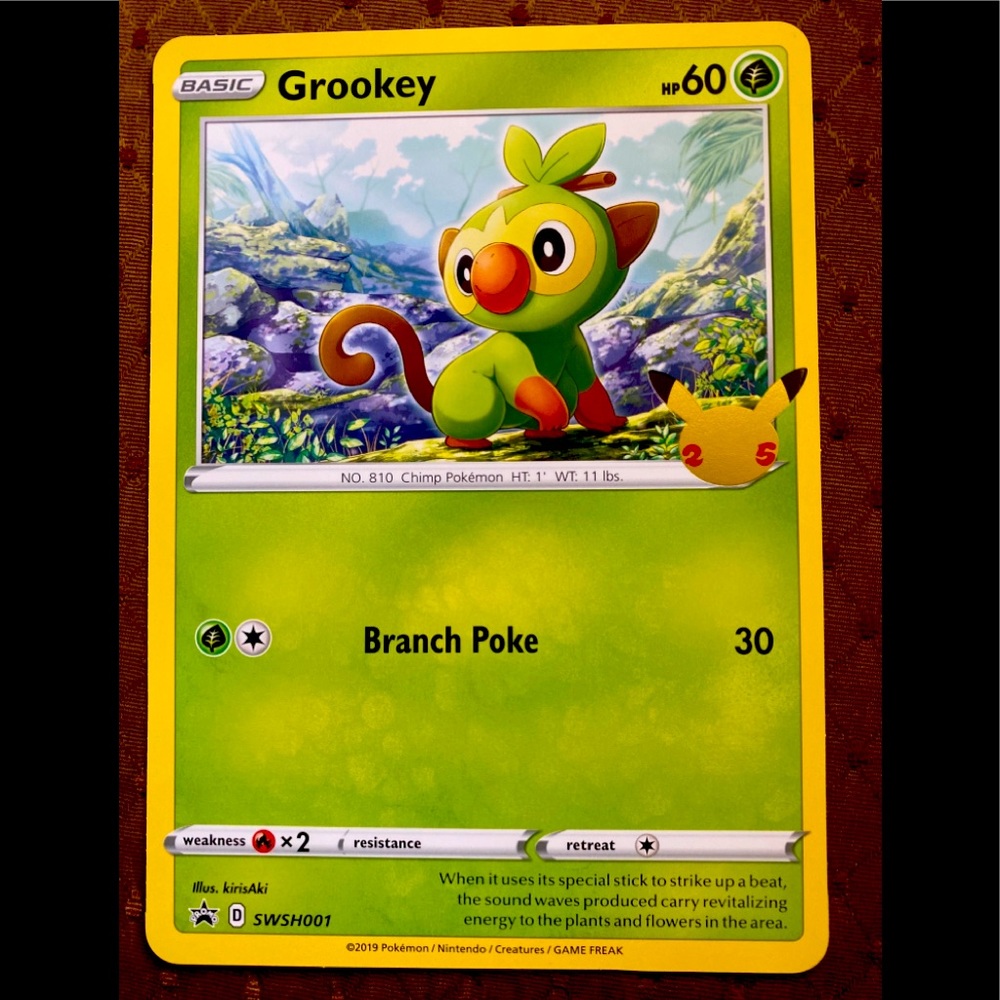 Pokémon GROOKEY Oversized Card First Partner pack